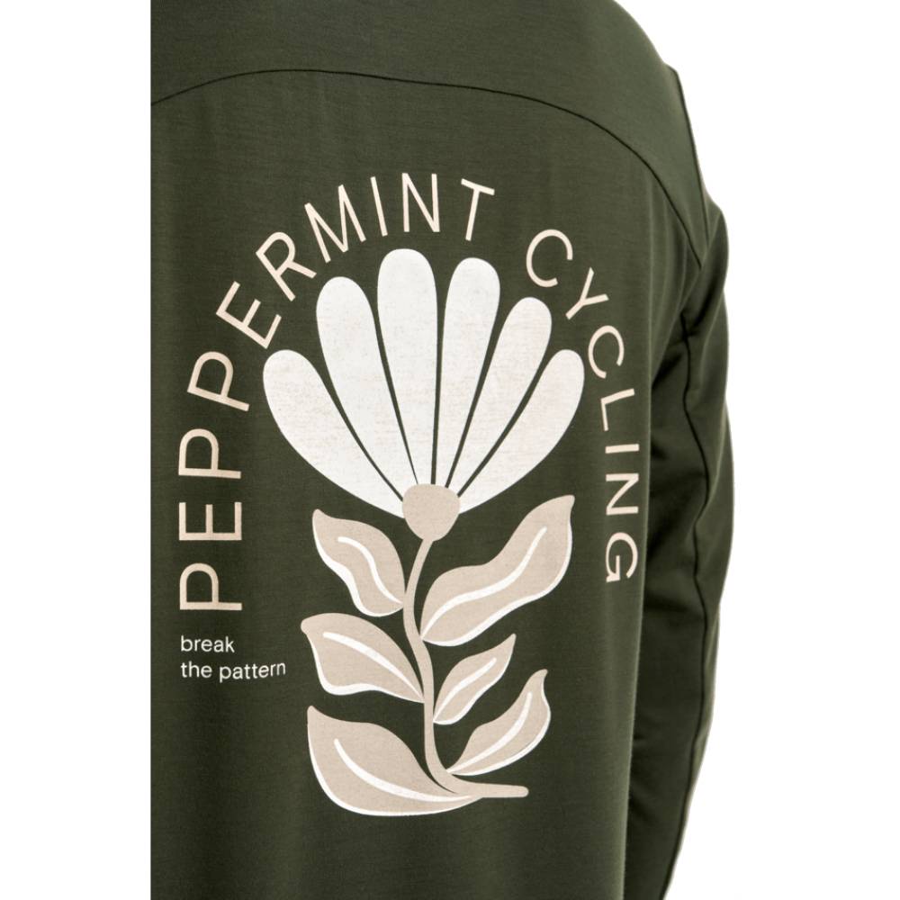 Peppermint Peak Long Sleeve Womens Jersey - Skiis & Biikes