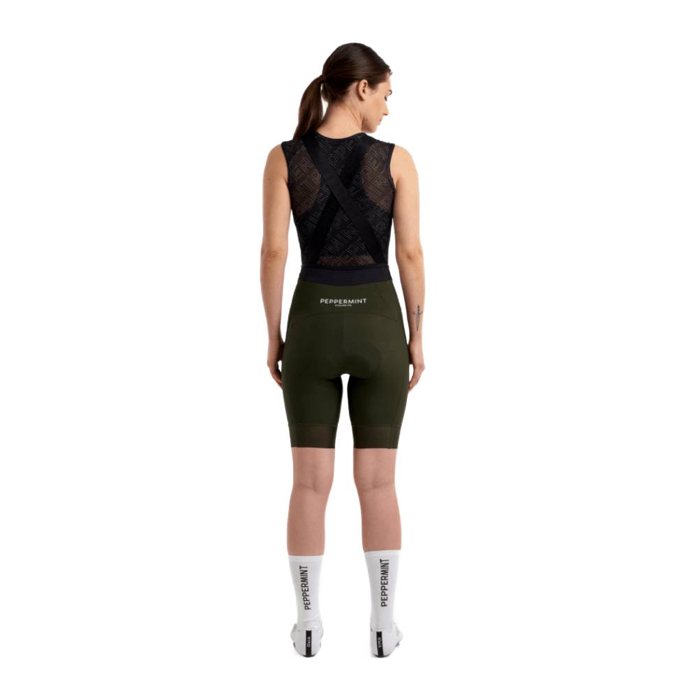 Peppermint Signature Womens Bib Shorts - Skiis & Biikes