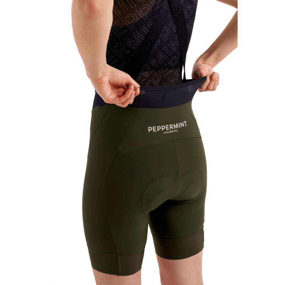 Peppermint Signature Womens Bib Shorts - Skiis & Biikes