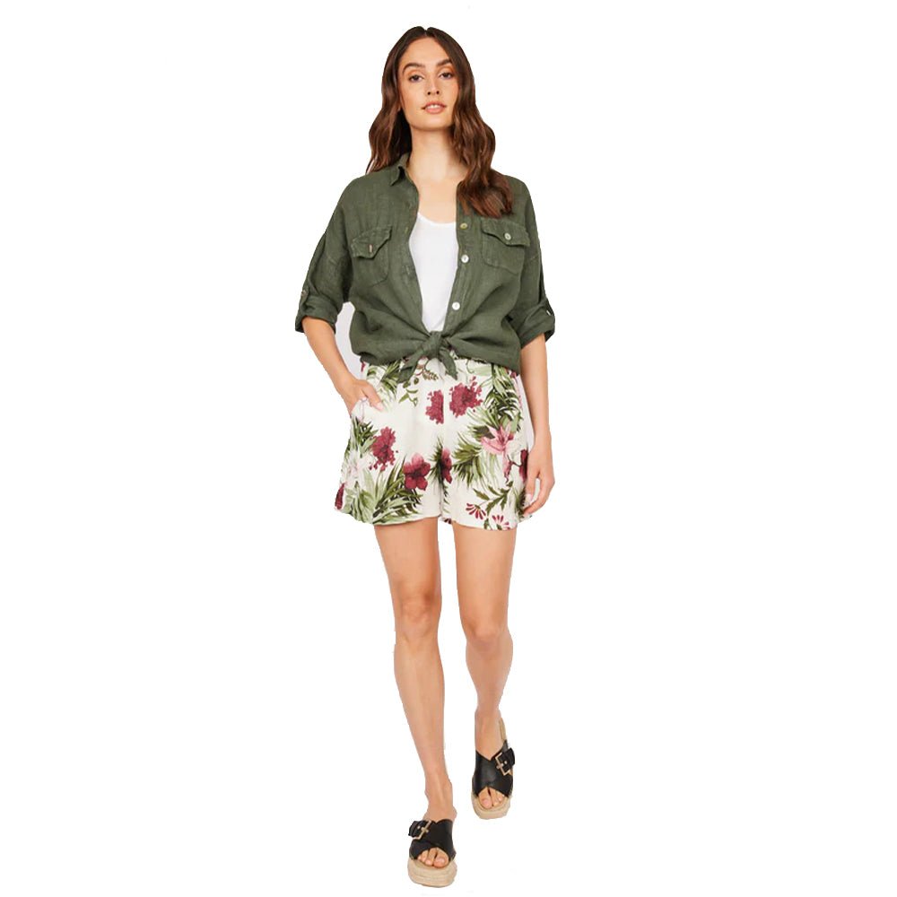 Pistache Womens Double Pocket Linen Blouse 2023 - Skiis & Biikes