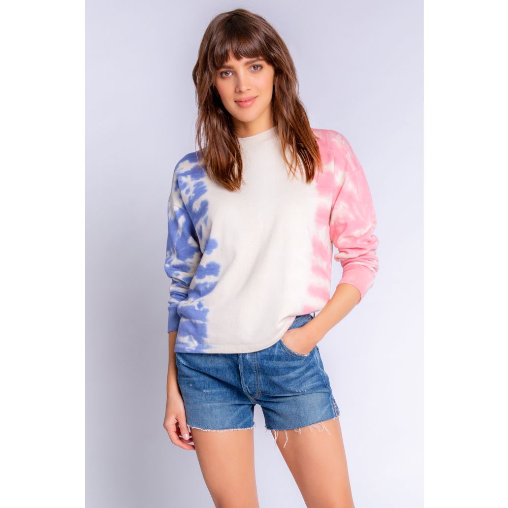 PJ Salvage Fade Away Tie Dye Womens LS Top 2022 - Skiis & Biikes
