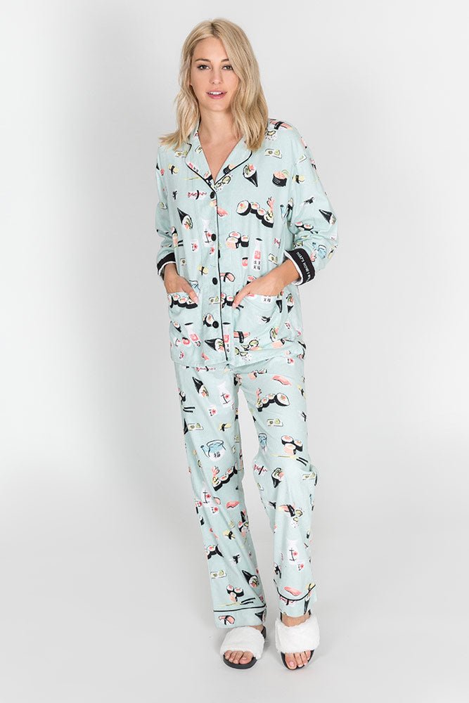 PJ Salvage Flannel 2pce Ladies Pyjamas 2019 - Skiis & Biikes