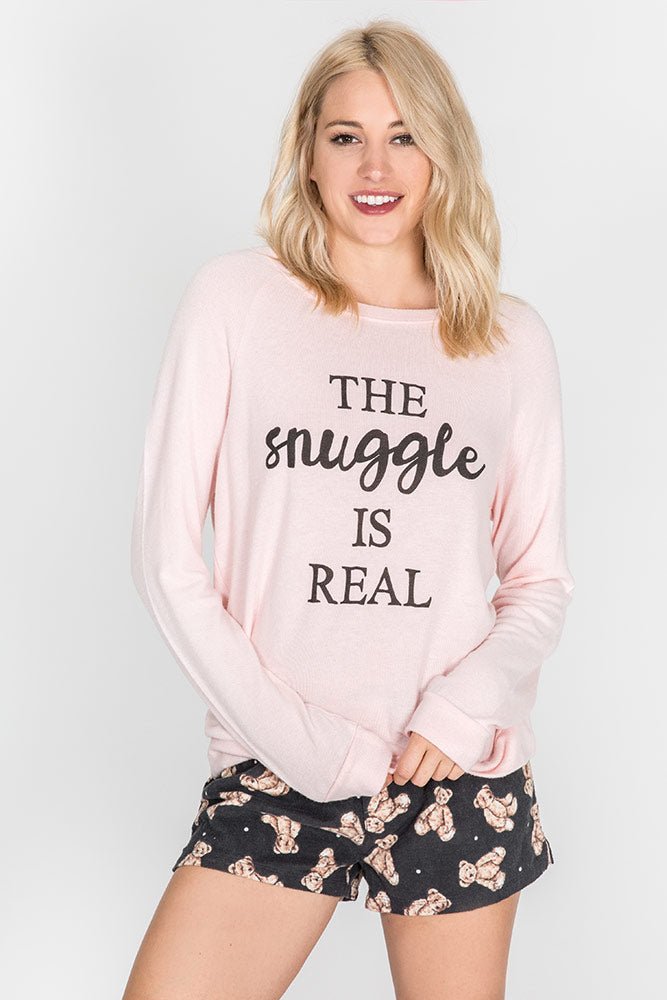 PJ Salvage The Snuggle Is Real Ladies Crew 2019 - Skiis & Biikes