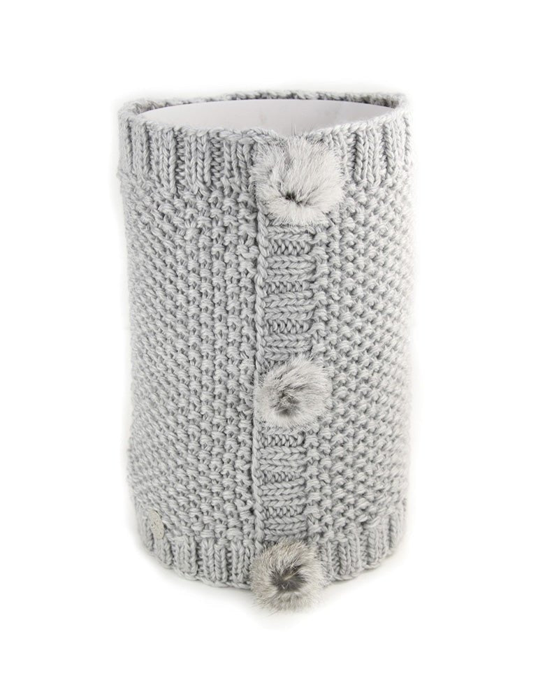 Pleau Womens Neckwarmer with Fur Poms - Skiis & Biikes