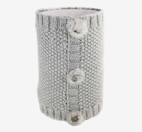Pleau Womens Neckwarmer with Fur Poms - Skiis & Biikes