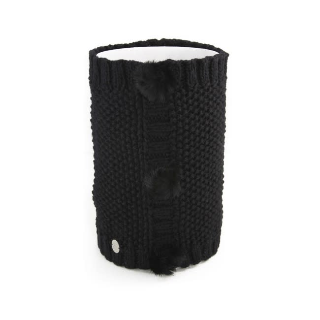 Pleau Womens Neckwarmer with Fur Poms - Skiis & Biikes