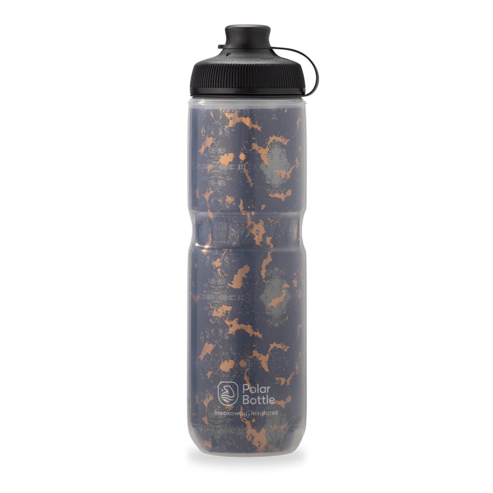 Polar Bottle Breakaway Muck Insul 24oz Charcoal/Copper - Skiis & Biikes