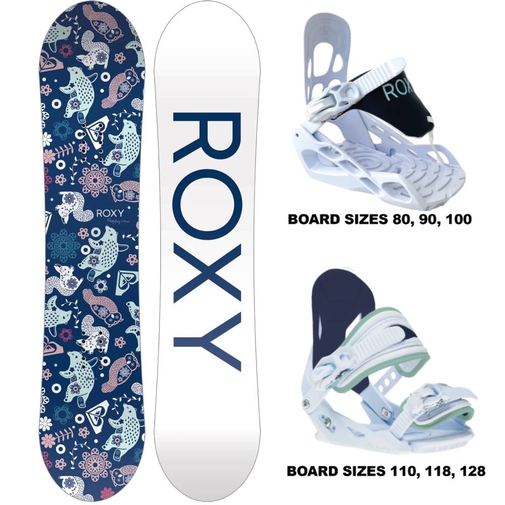 Roxy Poppy Kids Snowboard Package 2024 – Skiis & Biikes