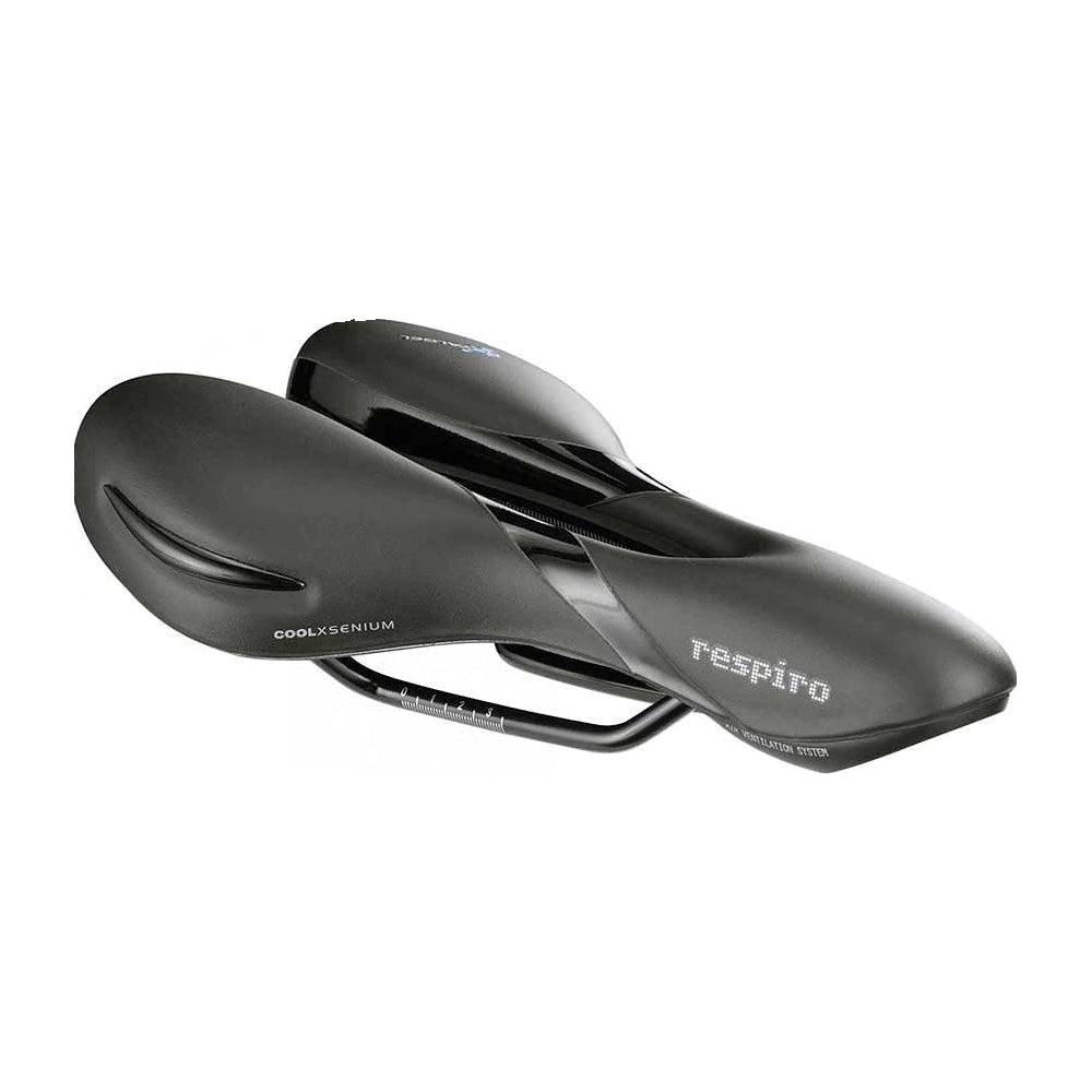 Sella Royal Respiro Athletic Unisex Saddle - Black - Skiis & Biikes