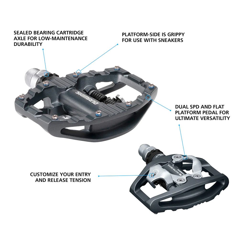 Shimano PD - EH500, SPD Pedal, Light Action , w cleats - Skiis & Biikes