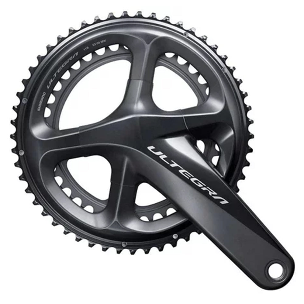 Shimano, Ultegra FC - R8000, Crankset, Road Disc, 11 sp., 24mm, 34/50T, BCD:110, Hollowtech II, 165mm, Grey - Skiis & Biikes
