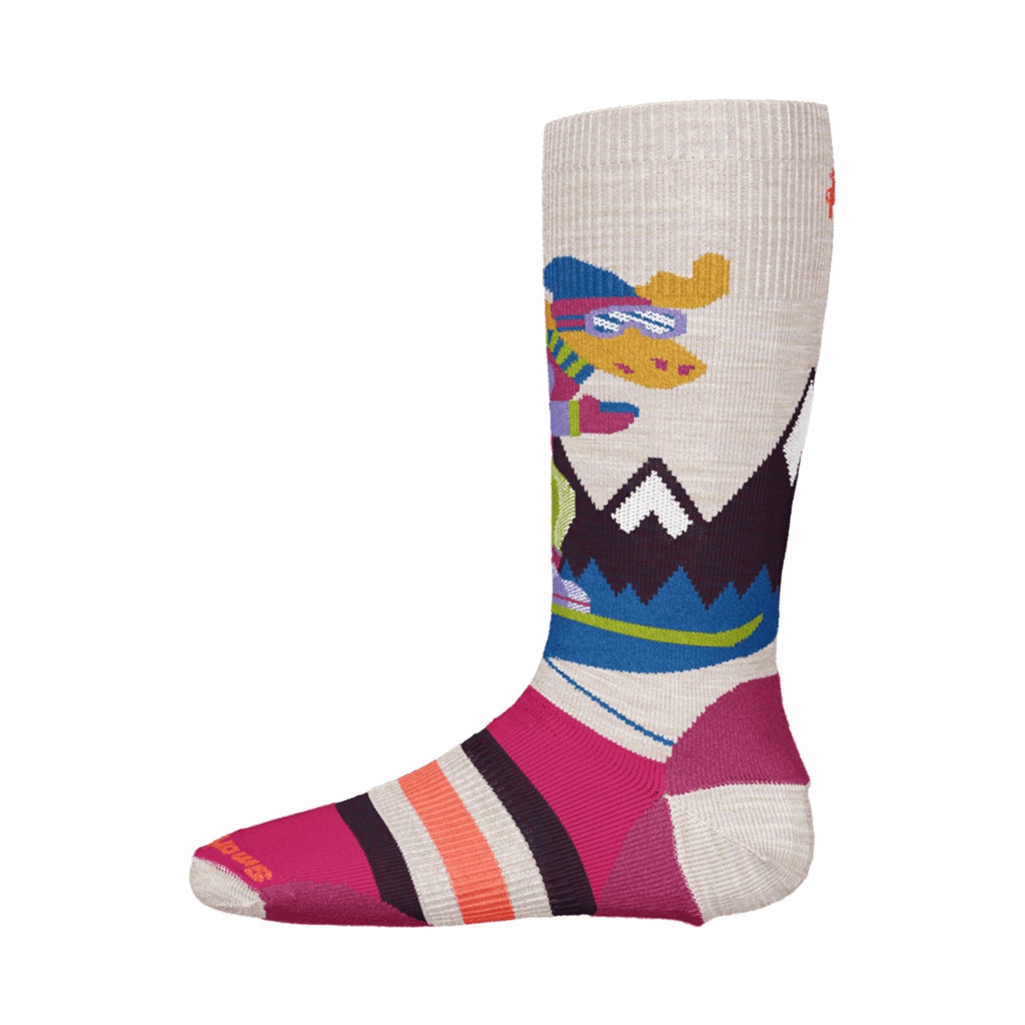Smartwool Full Cushion Mountain Moose Kids OTC Sock - Skiis & Biikes