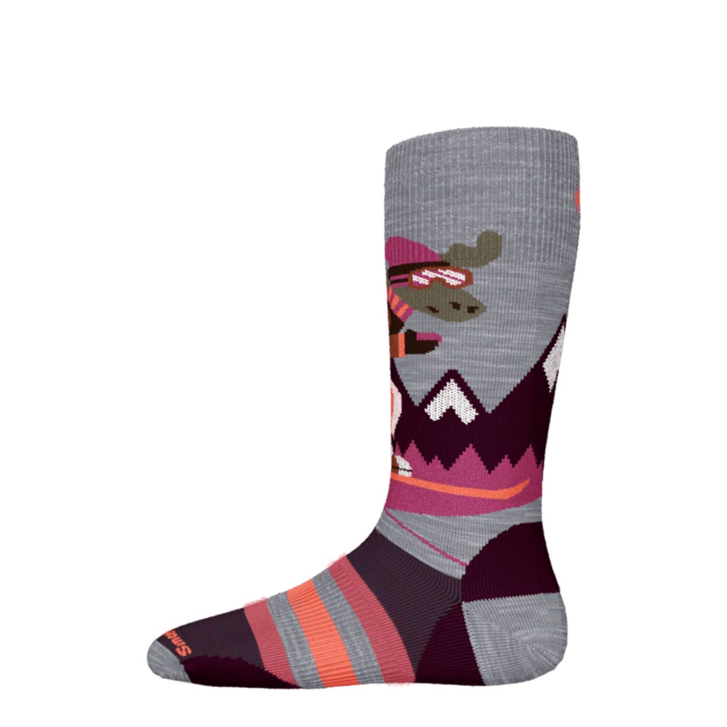 Smartwool Wintersport Full Cushion Moose OTC Kids Sock - Skiis & Biikes