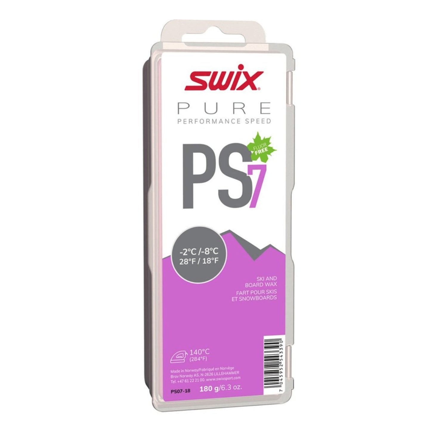 Swix PS7 - 2c to - 8c Wax - Skiis & Biikes