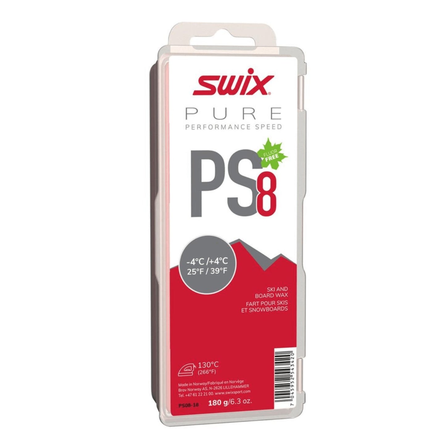 Swix PS8 - 4c to +4c Wax - Skiis & Biikes