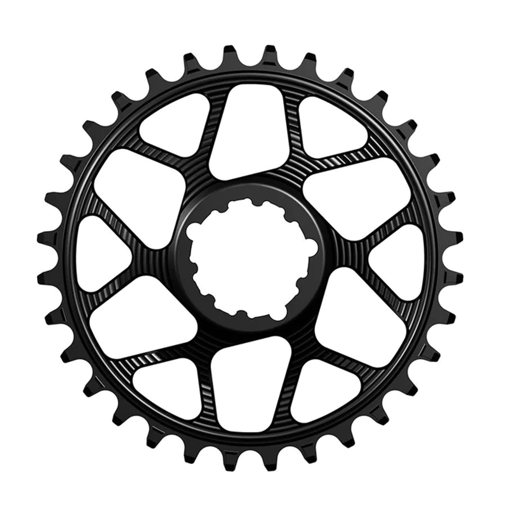 Works Components SRAM GXP Direct Mount Chainring Teeth: 34 Speed: 12 BCD: Direct Mount SRAM 3 Bolt Front 7075 - T6 Aluminum Black - Skiis & Biikes