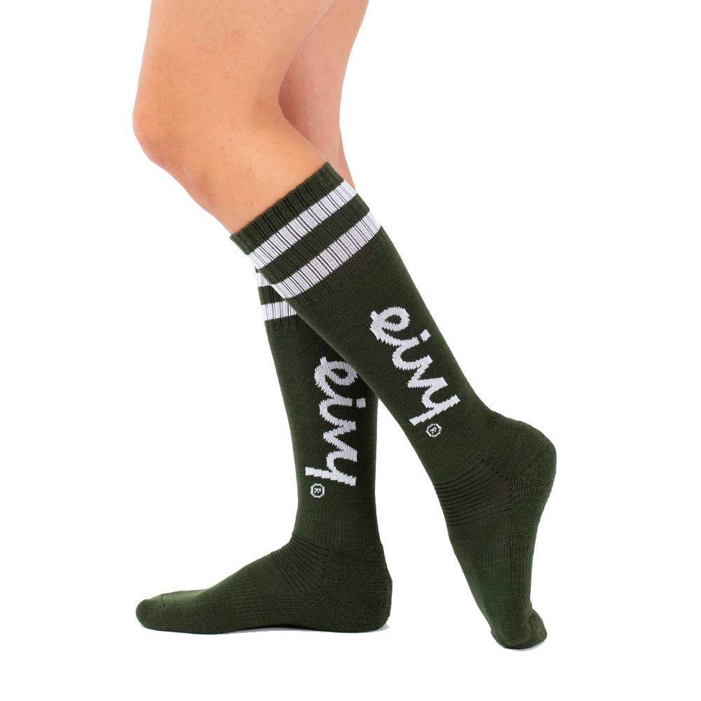 Eivy Cheerleader Womens Wool Socks Forest Green 