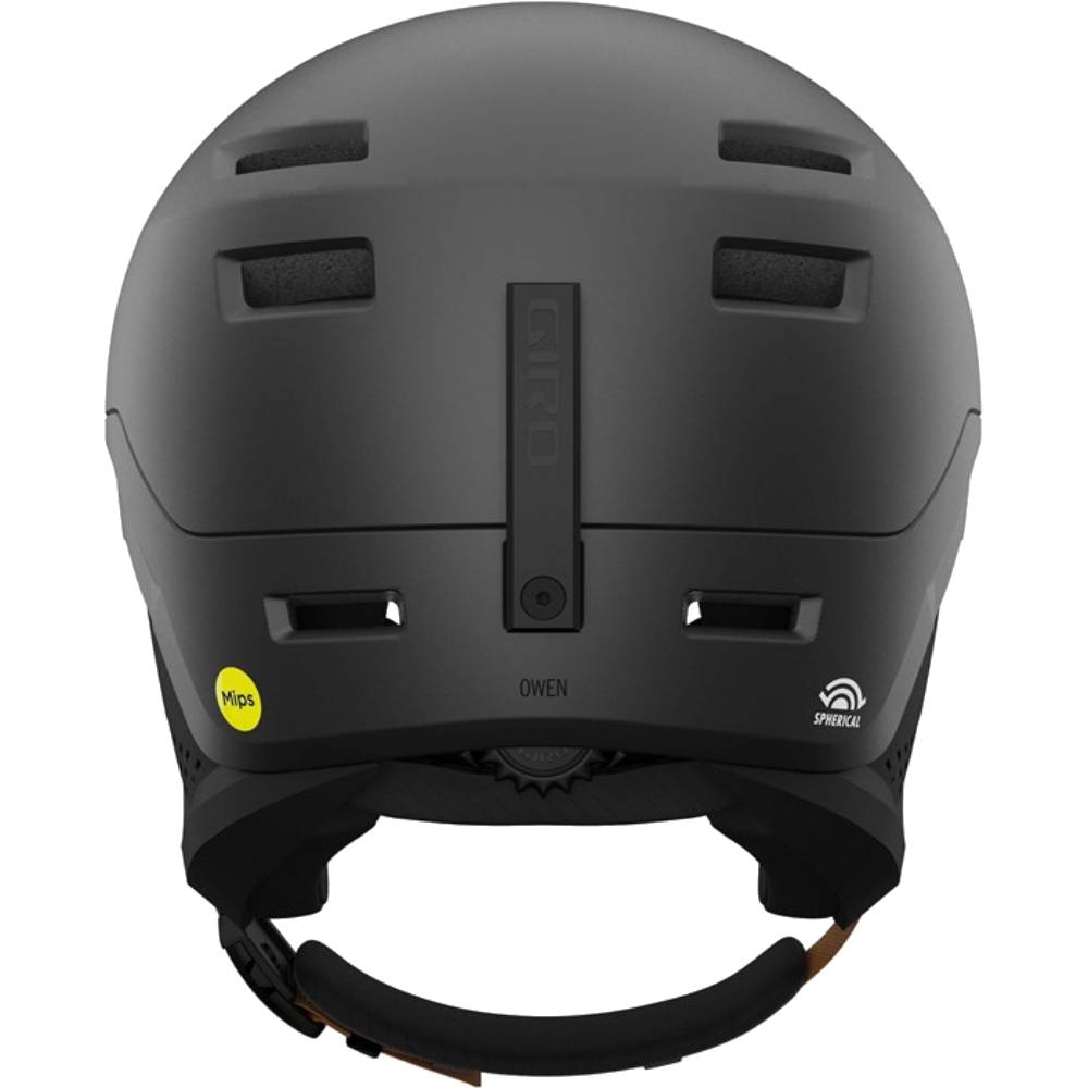 Giro Owen Spherical Helmet 2024 Metallic Coal Tan Back Detail 