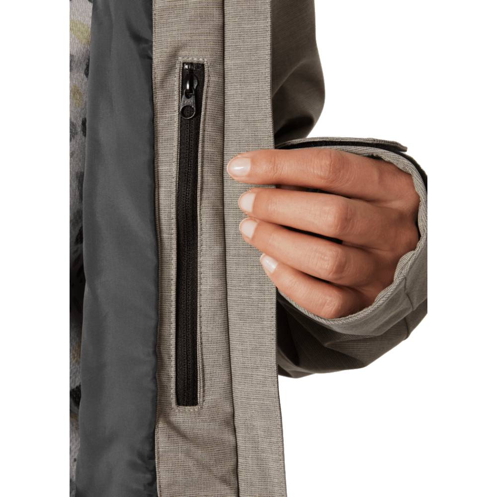 Helly Hansen Powderqueen 3.0 Womens Jacket 2024 Terrazzo On Model Inside Pocket Detail