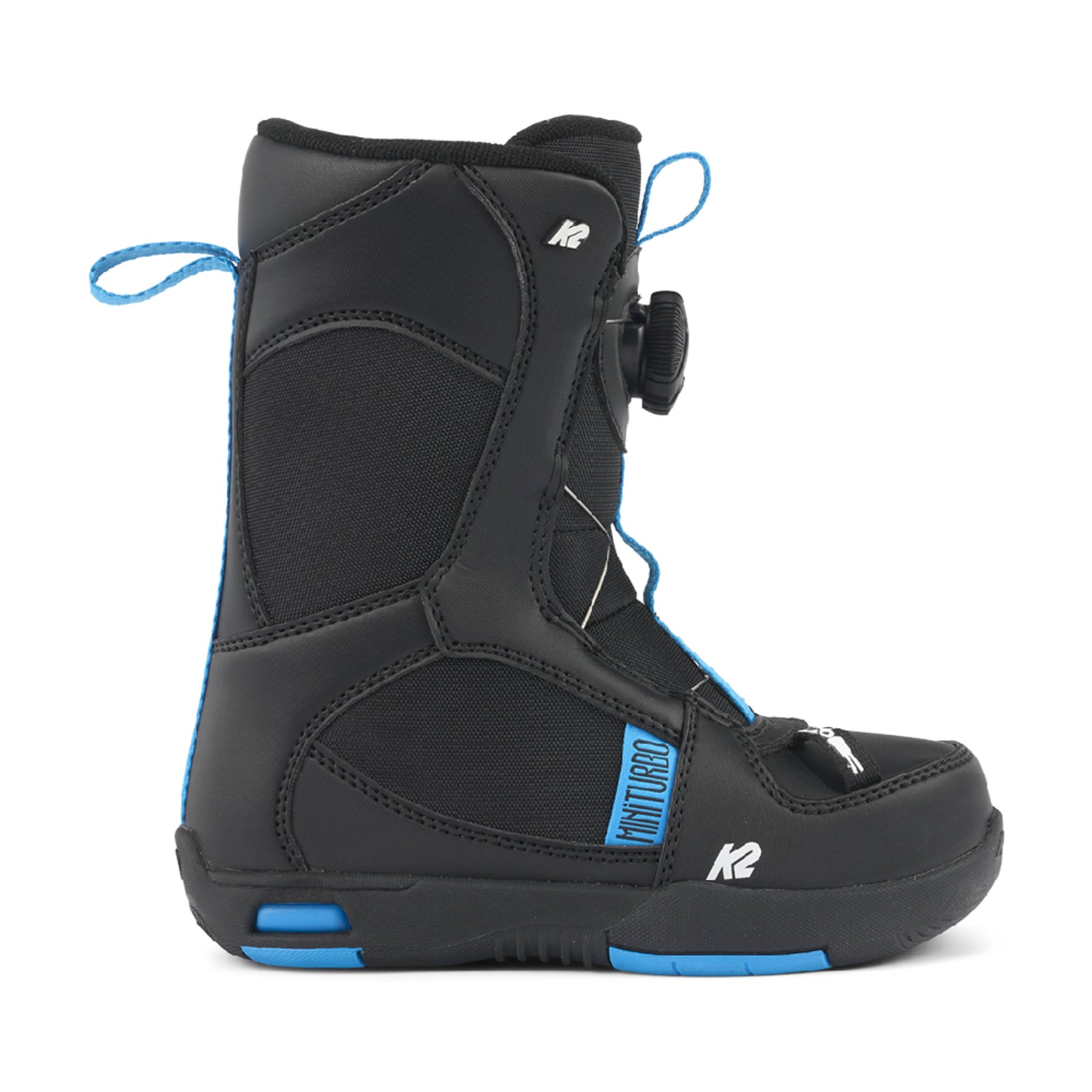 K2 Mini Turbo Kids Snowboard Boots 2024 Black Side View Detail