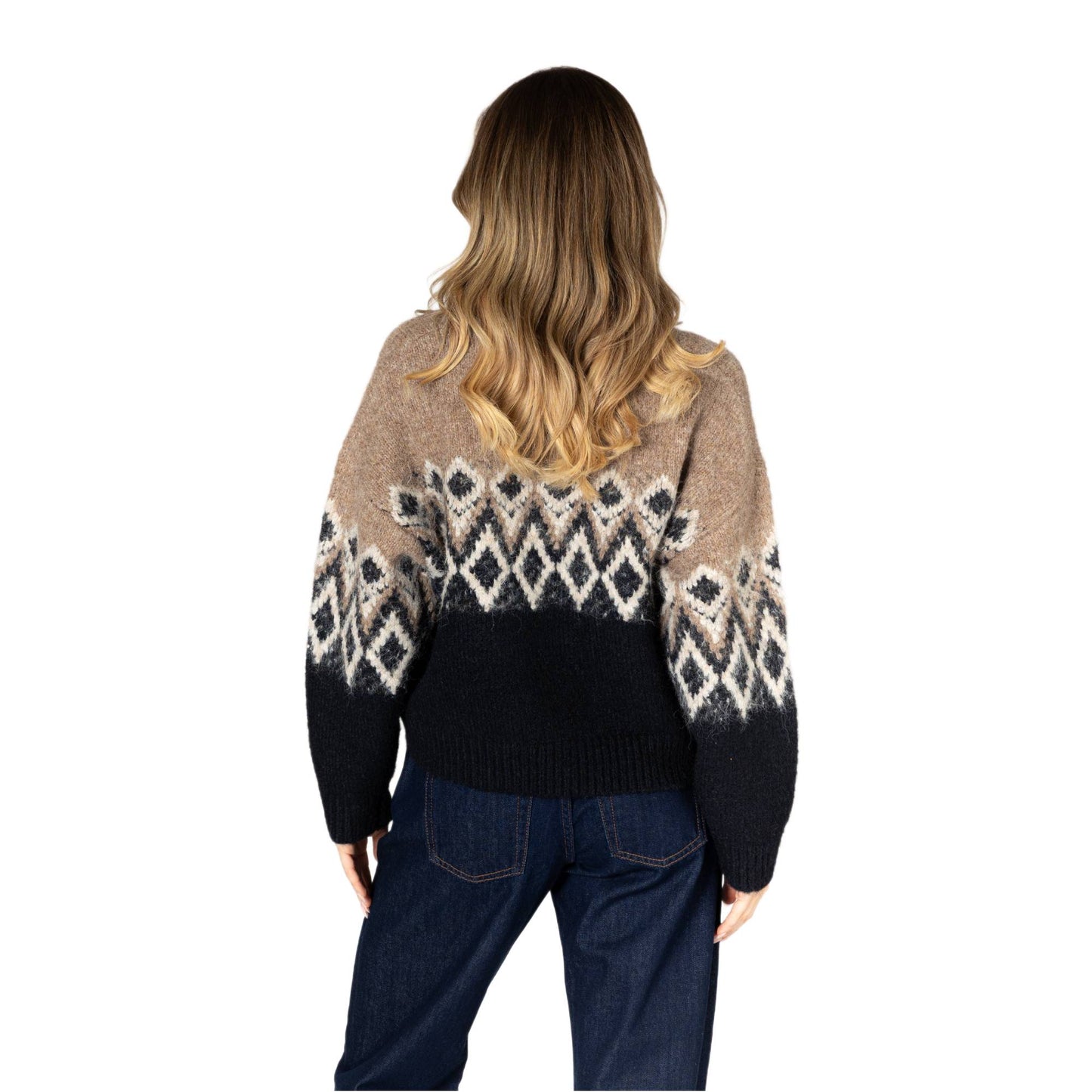 Lyla + Luxe Aria Womens Fair Isle Crew Sweater 2027