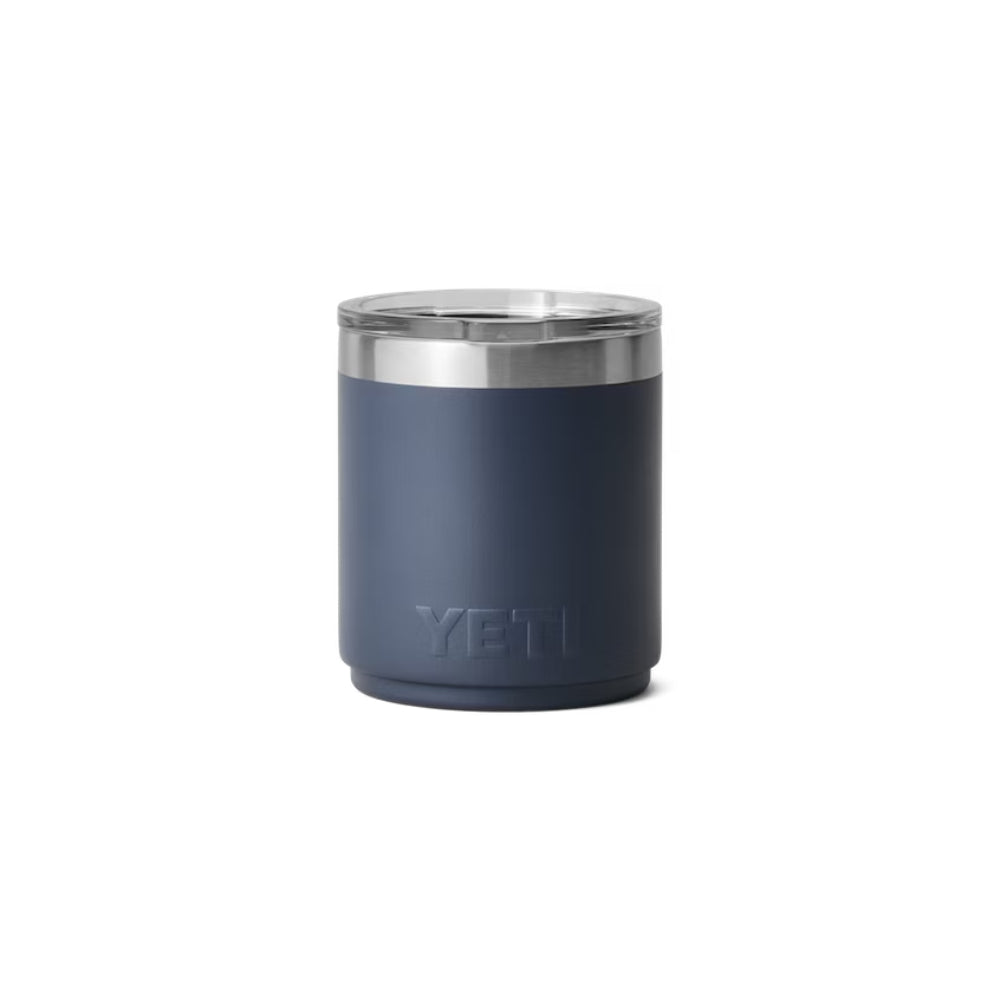 YETI Rambler 10oz Lowball 2.0 with Magslider Lid Navy Back Detail