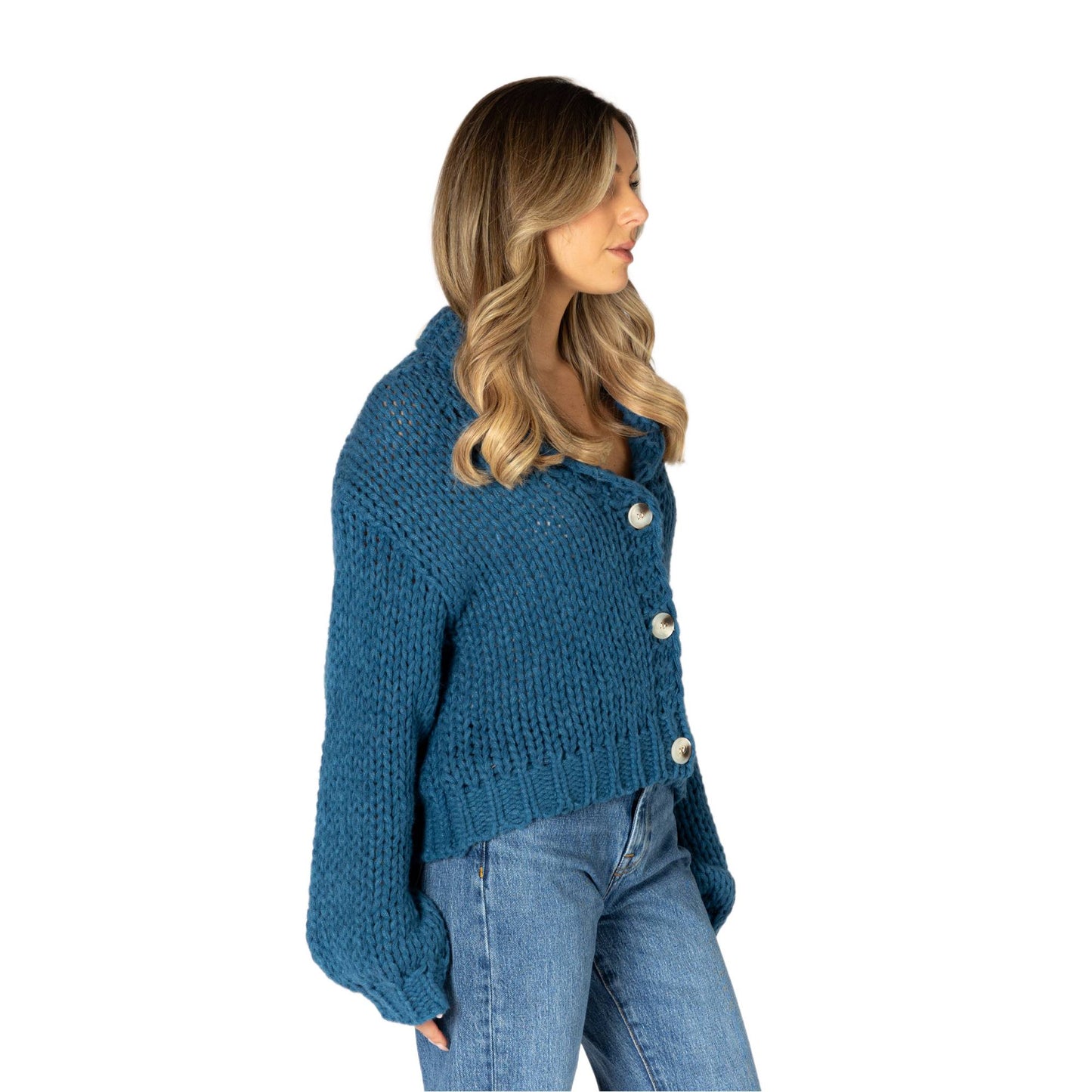 Lyla + Luxe Lillian Womens Hand Knit Cardigan 2027