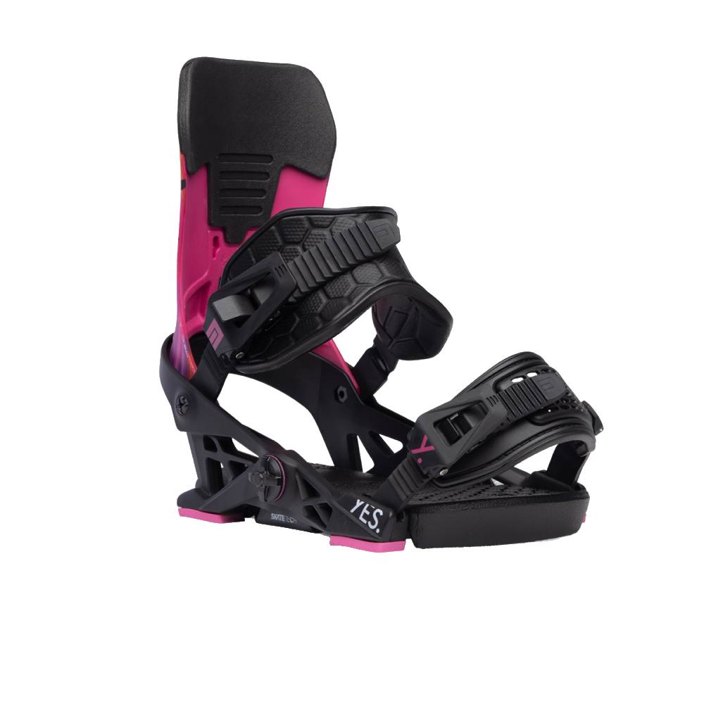 Now x YES Snowboard Bindings 2024 Front Detail 
