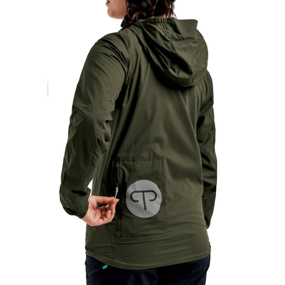Peppermint MTB Wind Womens Jacket Back Zipper Detail