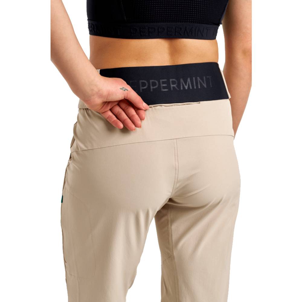 Peppermint MTB Womens Pants Dune Back Stretch Panel Detail