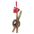 Abbott Skis with Wreath Ornament - Skiis & Biikes