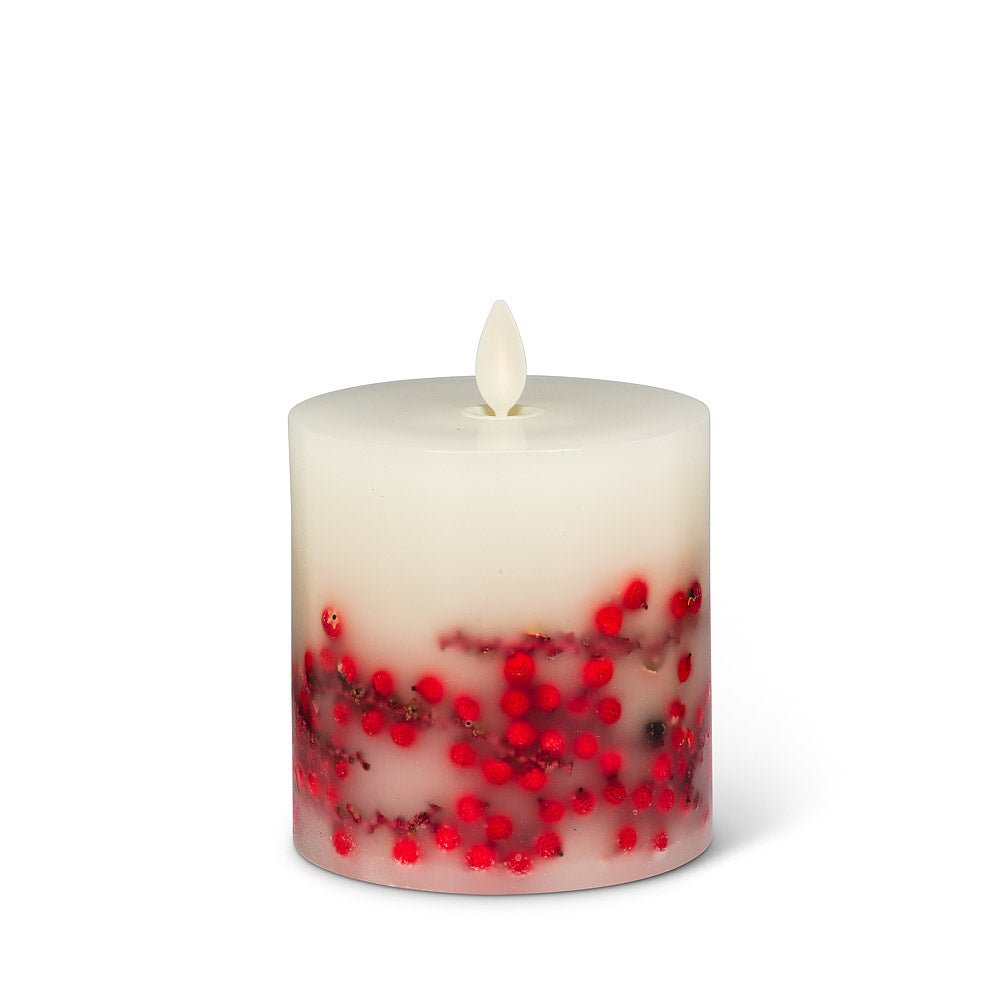 Abbott Small Berry LED Candle 2021 - Skiis & Biikes