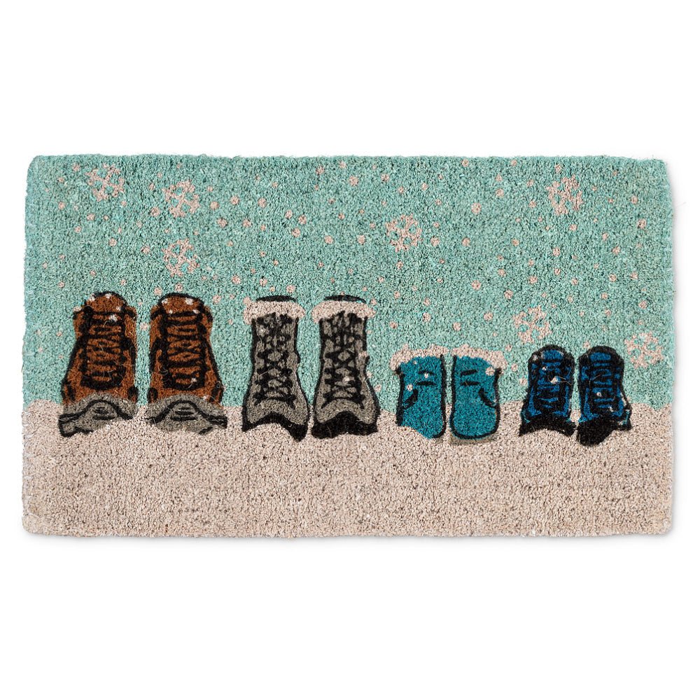 Abbott Snow Boot Row Doormat - Skiis & Biikes