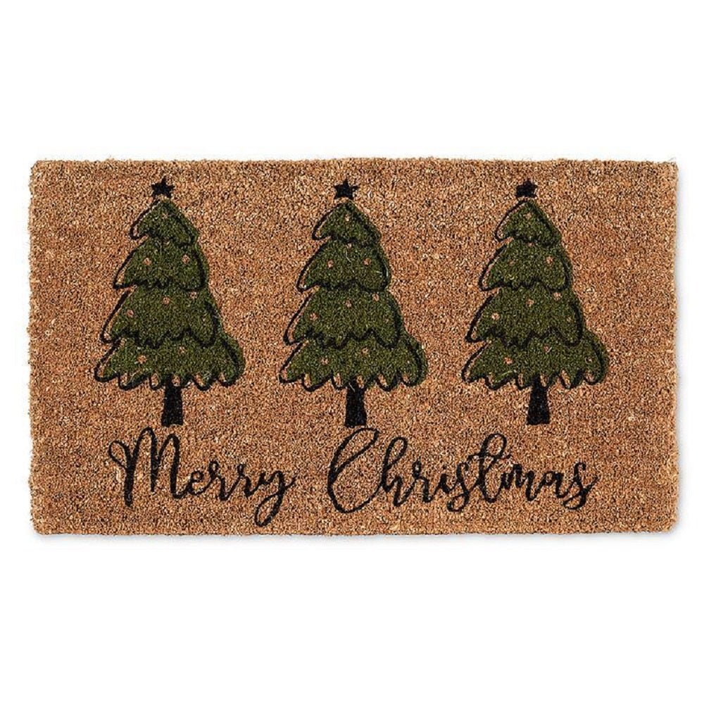 Abbott Tree Trio Merry Christmas Doormat - Skiis & Biikes