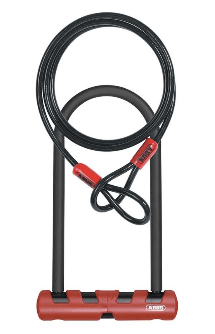 Abus Ultimate 420 U - Lock + Cable USH Bracket Bike Lock - Skiis & Biikes