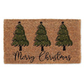 Abbott Tree Trio Merry Christmas Doormat Natural Green 