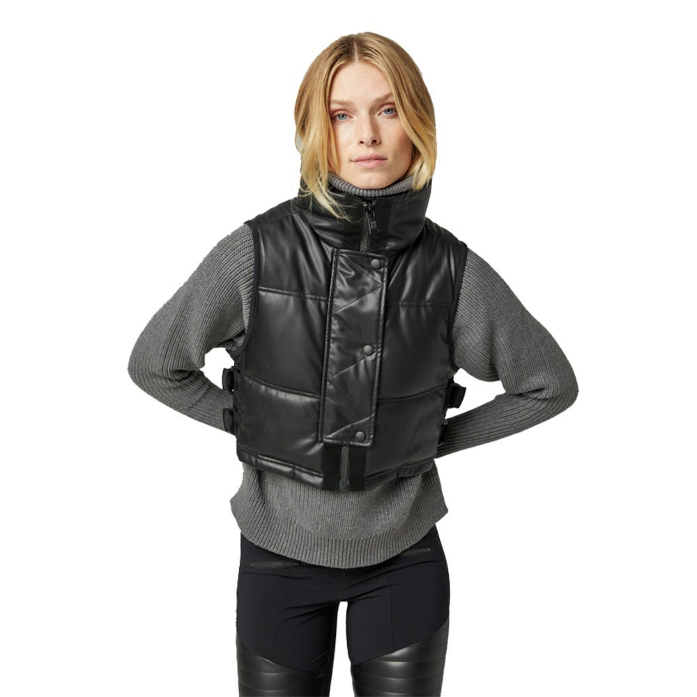 Alp N Rock La Vitesse Faux Leather Womens Crop Vest 2023 - Skiis & Biikes