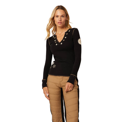 Alp N Rock Nelia Womens Henley Shirt 2025 - Skiis & Biikes