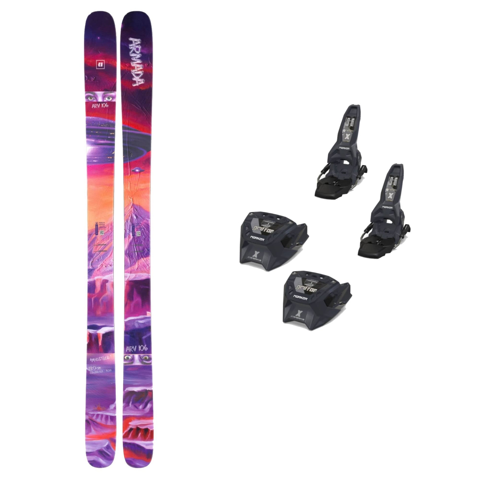 Armada ARV 106 Ski + Griffon X 13 MWerks Bindings 2026 Bundle - Skiis & Biikes