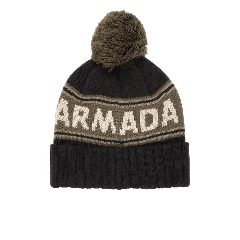 Armada Jacquard Knit Adult Pom Beanie - Skiis & Biikes