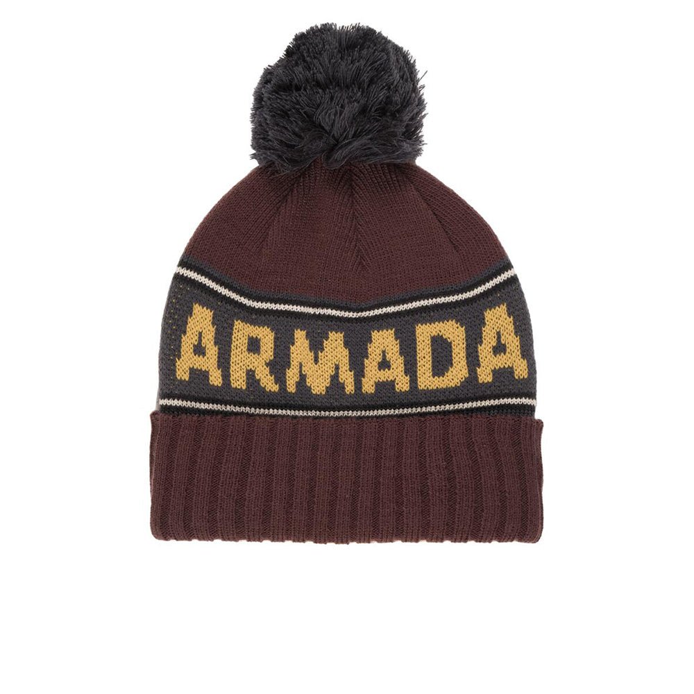 Armada Jacquard Knit Adult Pom Beanie - Skiis & Biikes