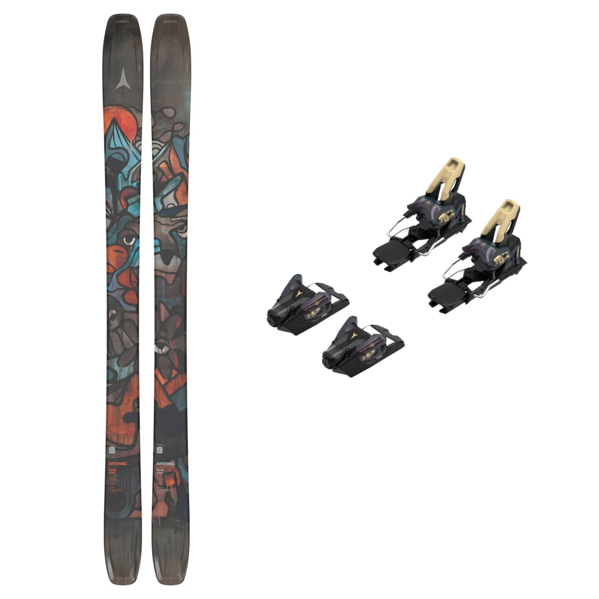 Atomic Bent 100 and Strive 14 GW Bent Chetler Binding 2026 – Skiis