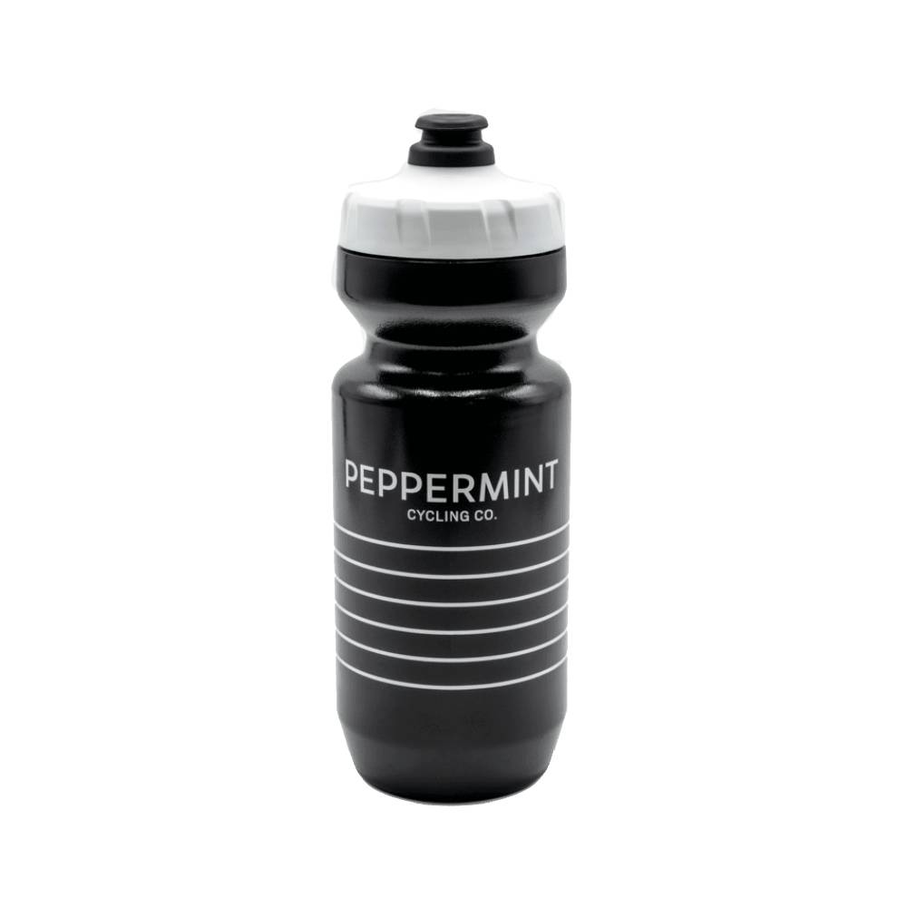 Peppermint Water Bottle Black Stripes