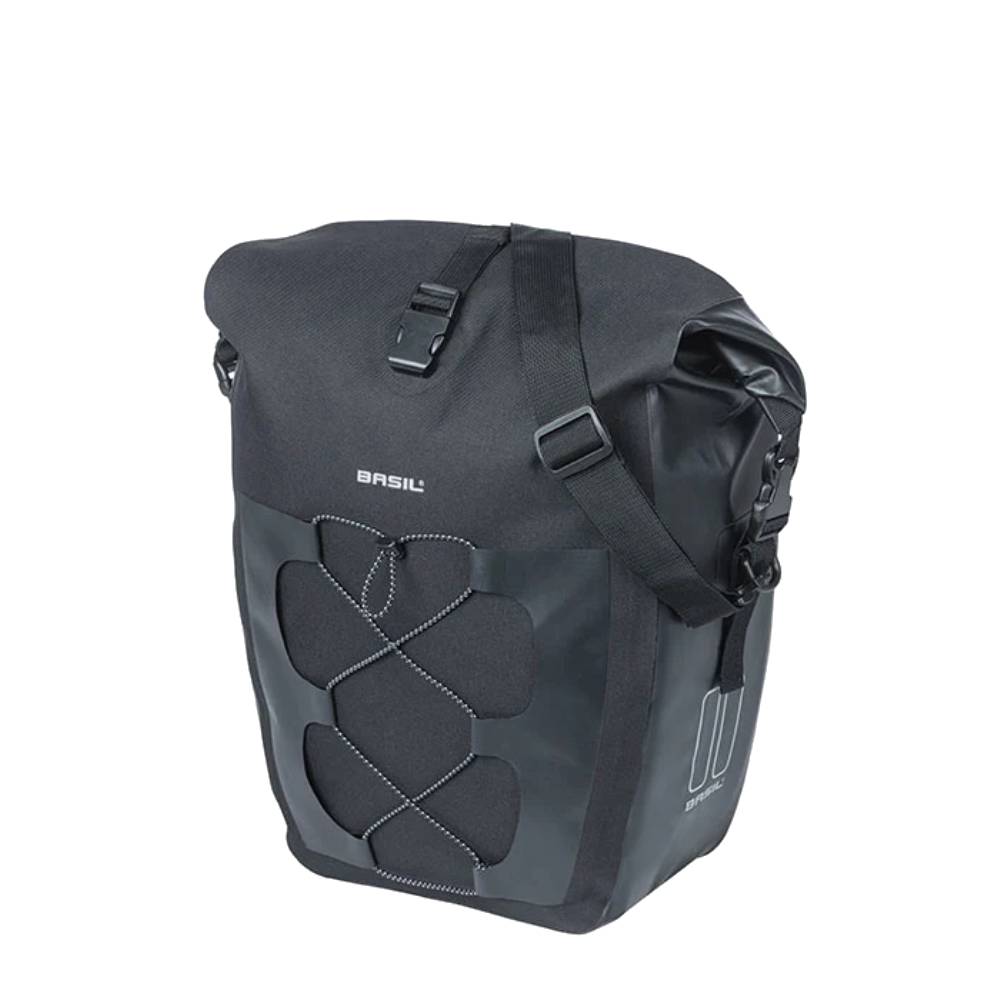 Basil Navigator Pannier Bag Single 32L Black - Skiis & Biikes