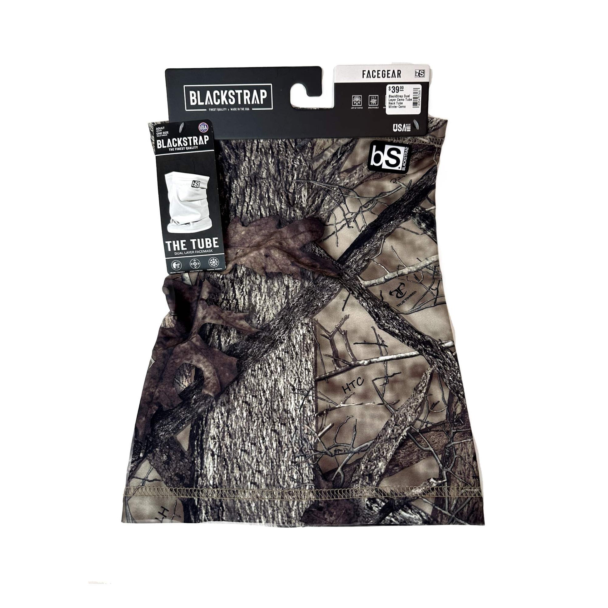 BlackStrap Dual Layer Camo Tube Neck Tube - Skiis & Biikes