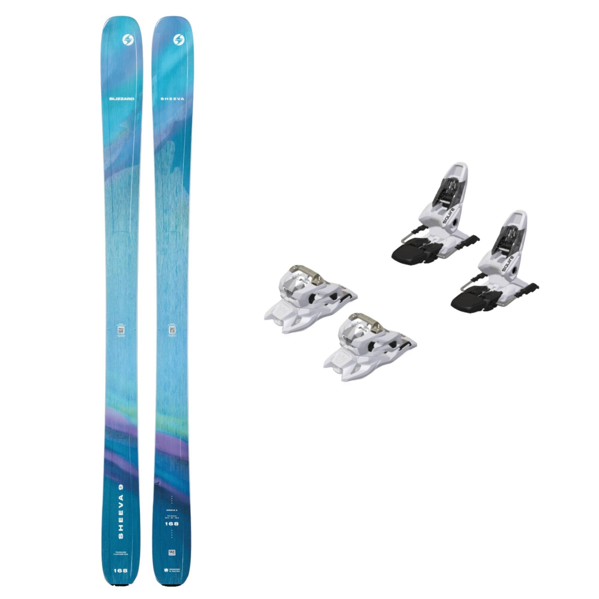 Blizzard Sheeva 9 Womens Ski + Squire 11 GW Bindings 2026 Bundle - Skiis & Biikes