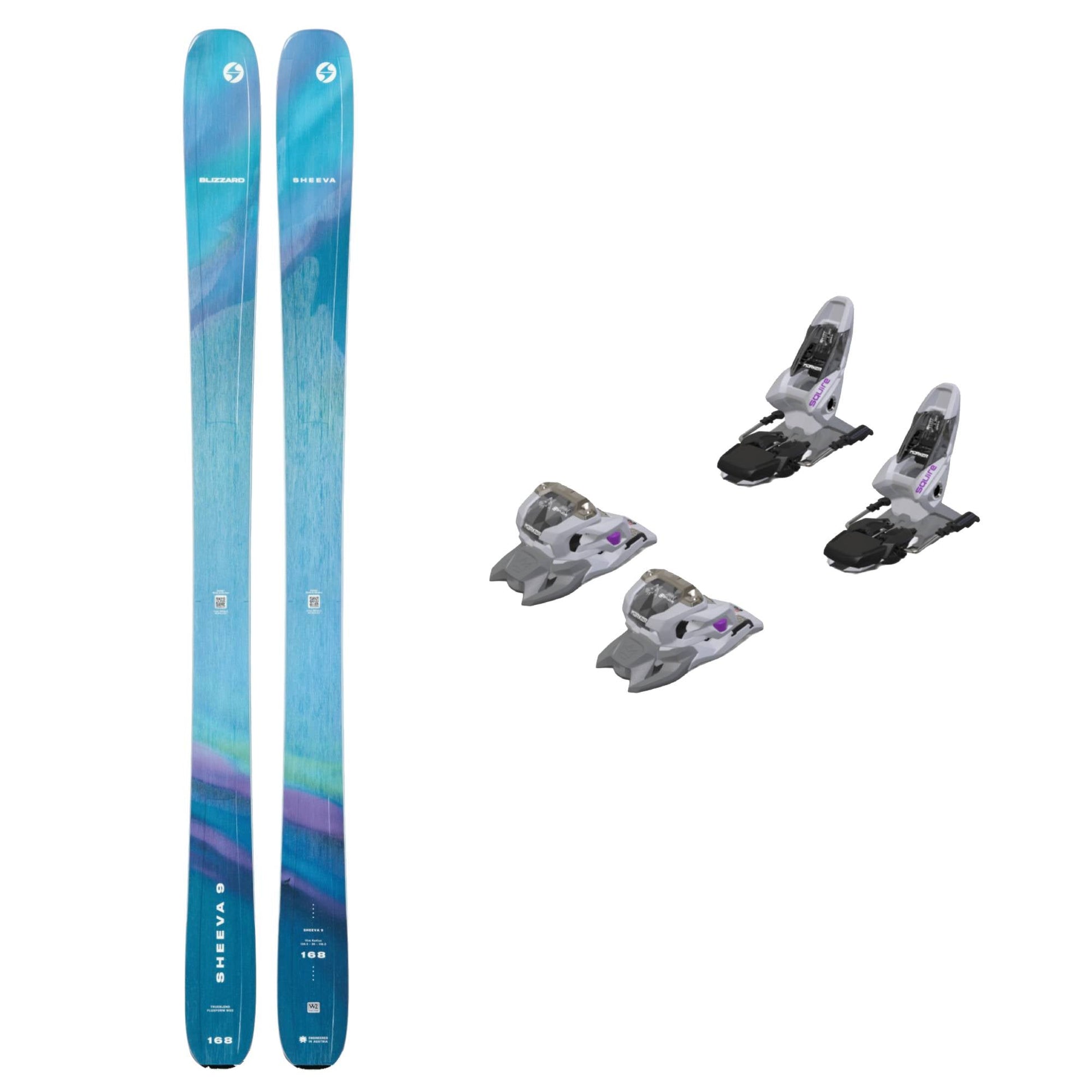 Blizzard Sheeva 9 Womens Ski + Squire 11 GW Bindings 2026 Bundle - Skiis & Biikes