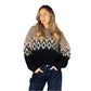 Lyla + Luxe Aria Womens Fair Isle Crew Sweater 2027
