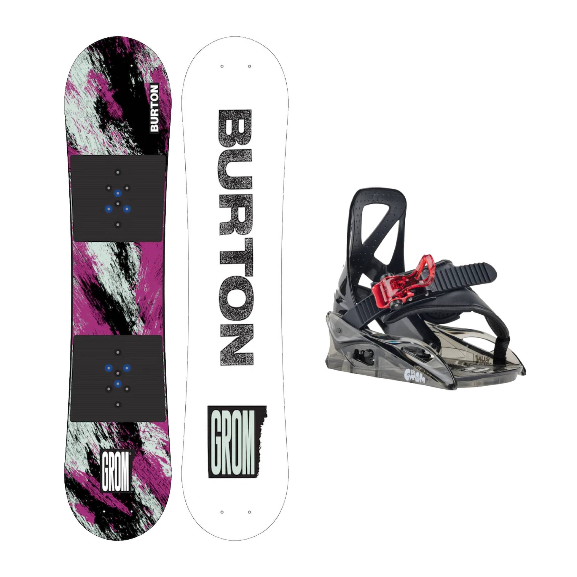 Burton Grom Junior Snowboard and Grom Snowboard Bindings 2025 - Skiis & Biikes