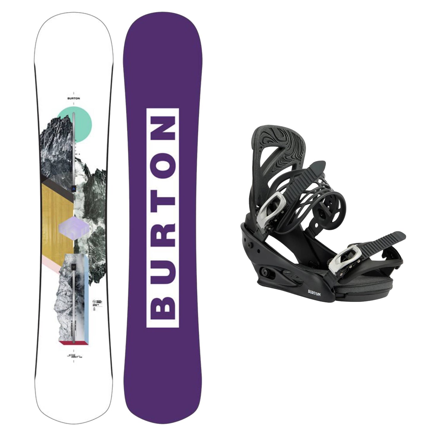 Burton Hideaway Women's Snowboard and Scribe Women's Bindings 2025 - Skiis & Biikes